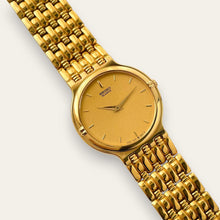 Load image into Gallery viewer, Gold-Plated Men's / Unisex Seiko Quartz Watch - Round Dial
