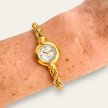 Load image into Gallery viewer, Vintage Seiko Exceline Ladies Gold Plated Quartz Watch - Diamond Accents
