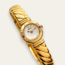Load image into Gallery viewer, Vintage Seiko Gold Plated Watch - Mother of Pearl Dial, Diamonds &amp; Rubies
