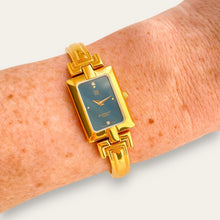 Load image into Gallery viewer, Vintage 1990s Gold-Plated Ladies' Givenchy Bangle Watch with Blue

