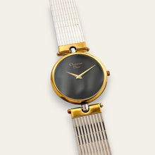 Load image into Gallery viewer, Vintage Christian Dior 3026 — 1990s Black Dial Two-Tone Watch, Quartz
