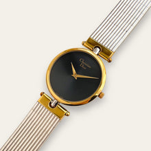 Load image into Gallery viewer, Vintage Christian Dior 3026 — 1990s Black Dial Two-Tone Watch, Quartz
