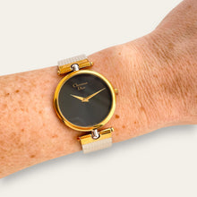 Load image into Gallery viewer, Vintage Christian Dior 3026 — 1990s Black Dial Two-Tone Watch, Quartz
