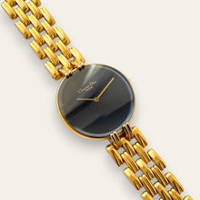 Load image into Gallery viewer, Vintage Christian Dior Bagheera — 1990s Black Dial Gold-Tone Watch, Quartz
