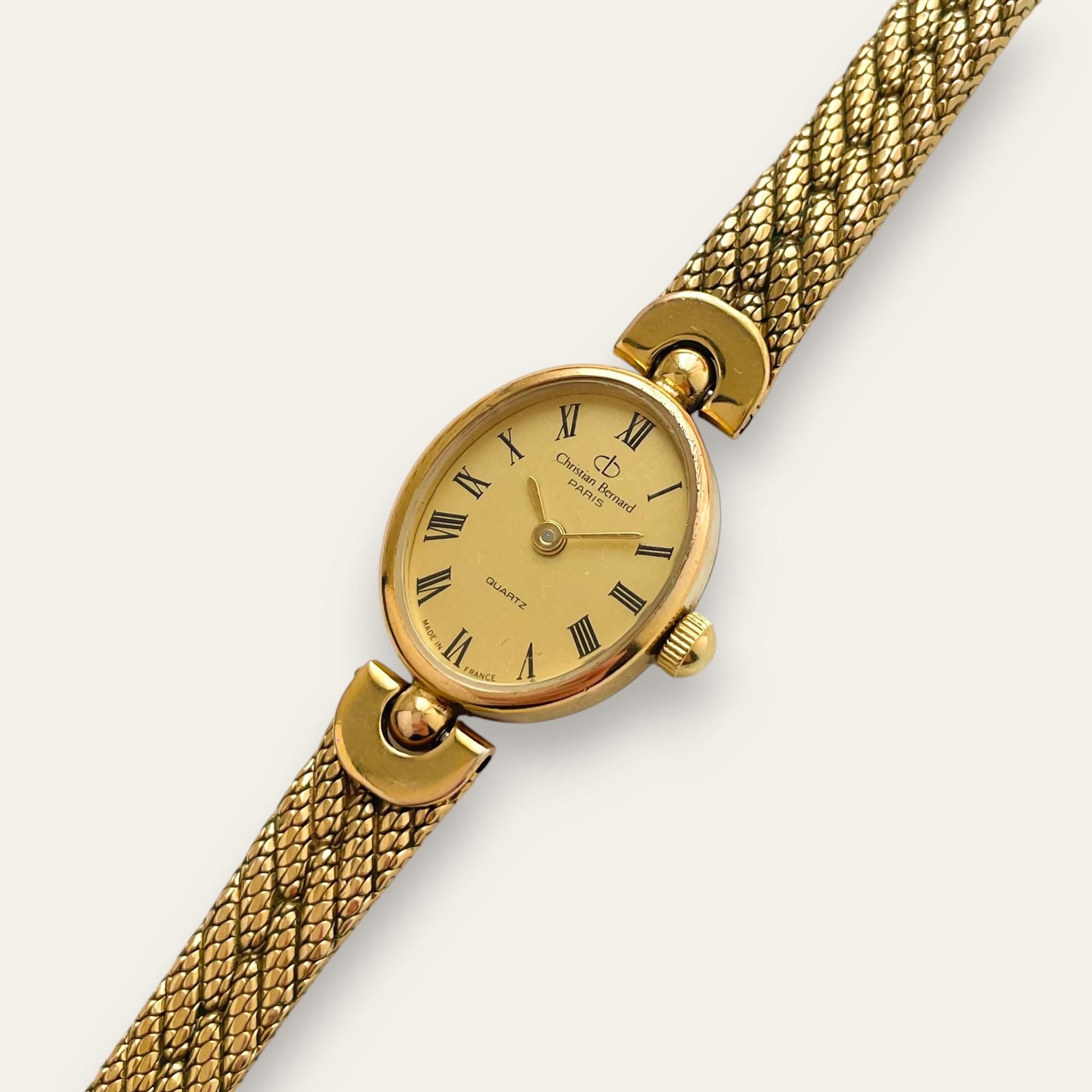 Tiny 1980s Gold-Plated Ladies' Christian Bernard Watch - Quartz