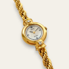 Load image into Gallery viewer, Vintage Seiko Exceline Ladies Gold Plated Quartz Watch - Diamond Accents
