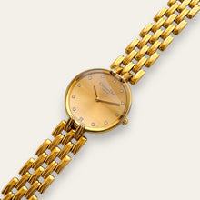 Load image into Gallery viewer, Vintage Christian Dior Bagheera Watch — 1990s Crystal-Set, Gold-Tone, Quartz
