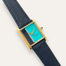 Load image into Gallery viewer, 1980s Raymond Weil Gold Plated Mechanical Tank-Style Vintage Watch
