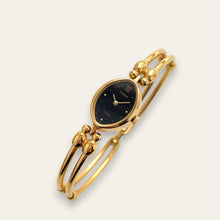 Load image into Gallery viewer, Vintage Pulsar by Seiko Ladies Bangle Quartz Watch | Gold-Tone Oval Dial
