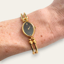 Load image into Gallery viewer, Vintage Pulsar by Seiko Ladies Bangle Quartz Watch | Gold-Tone Oval Dial
