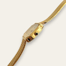 Load image into Gallery viewer, Vintage Seiko Exceline Gold-Plated Diamond Dress Watch | 1980s Mesh Bracelet, Quartz
