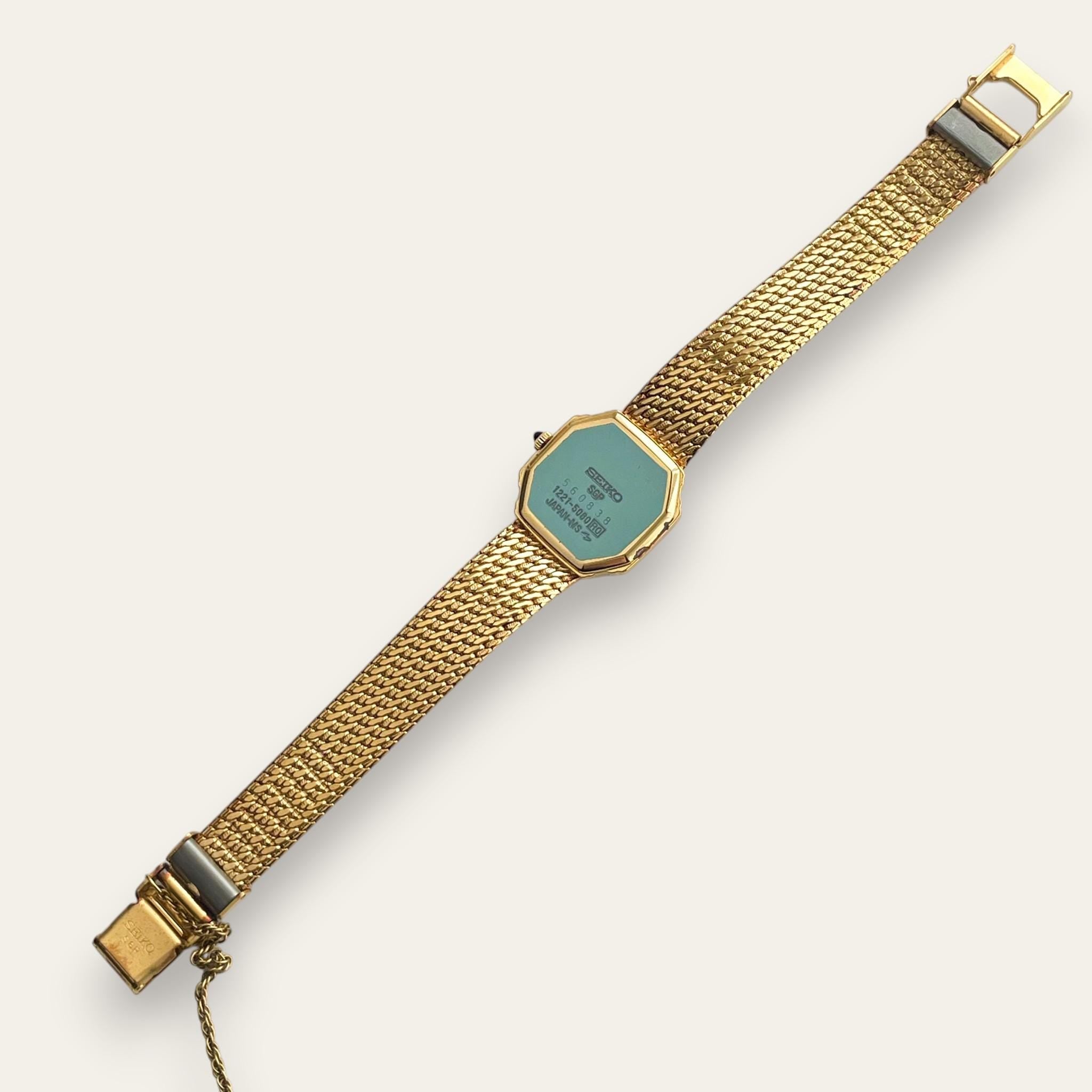 Vintage Seiko Exceline Gold-Plated Diamond Dress Watch | 1980s