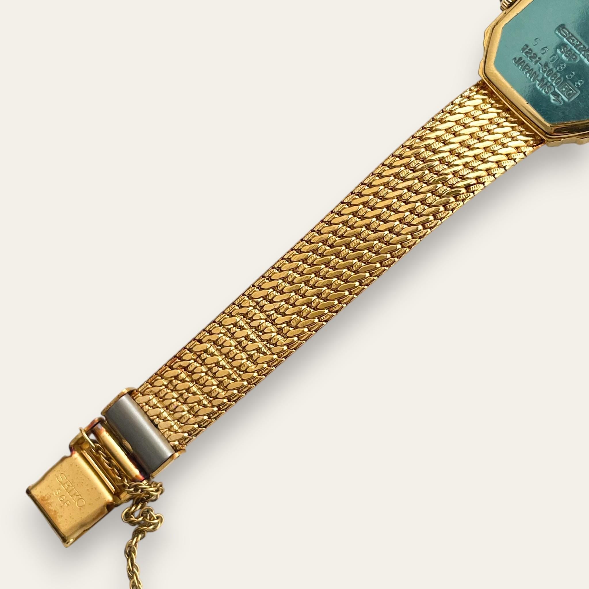 Vintage 1984 Seiko Exceline 7321-5220 Women’s Watch
Gold-Plated Mesh Bracelet Vintage Seiko Exceline Gold-Plated Diamond Dress Watch  main image 2