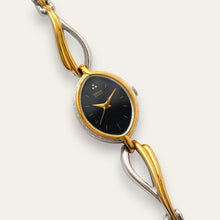 Load image into Gallery viewer, Vintage Seiko Two Tone Teardrop Sculptural Watch - Black Dial, Quartz
