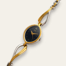 Load image into Gallery viewer, Vintage Seiko Two Tone Teardrop Sculptural Watch - Black Dial, Quartz
