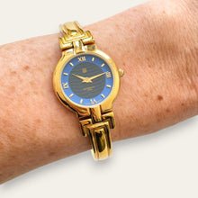 Load image into Gallery viewer, Vintage 90s Gold-Plated Ladies' Givenchy 'Millesime' Watch - Blue Dial
