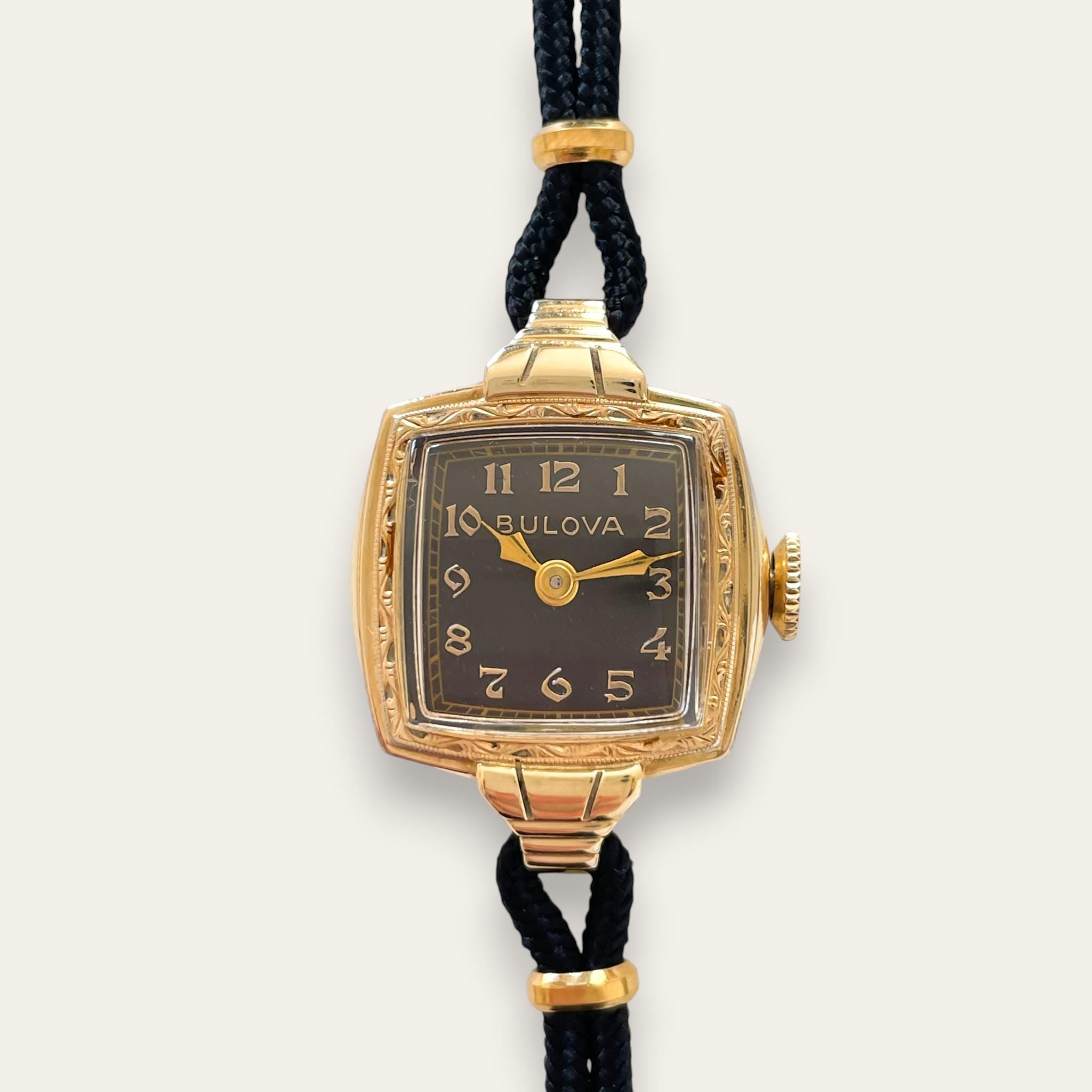 Vintage Bulova Co-Ed 1940 Gold-Filled Ladies Cocktail Watch