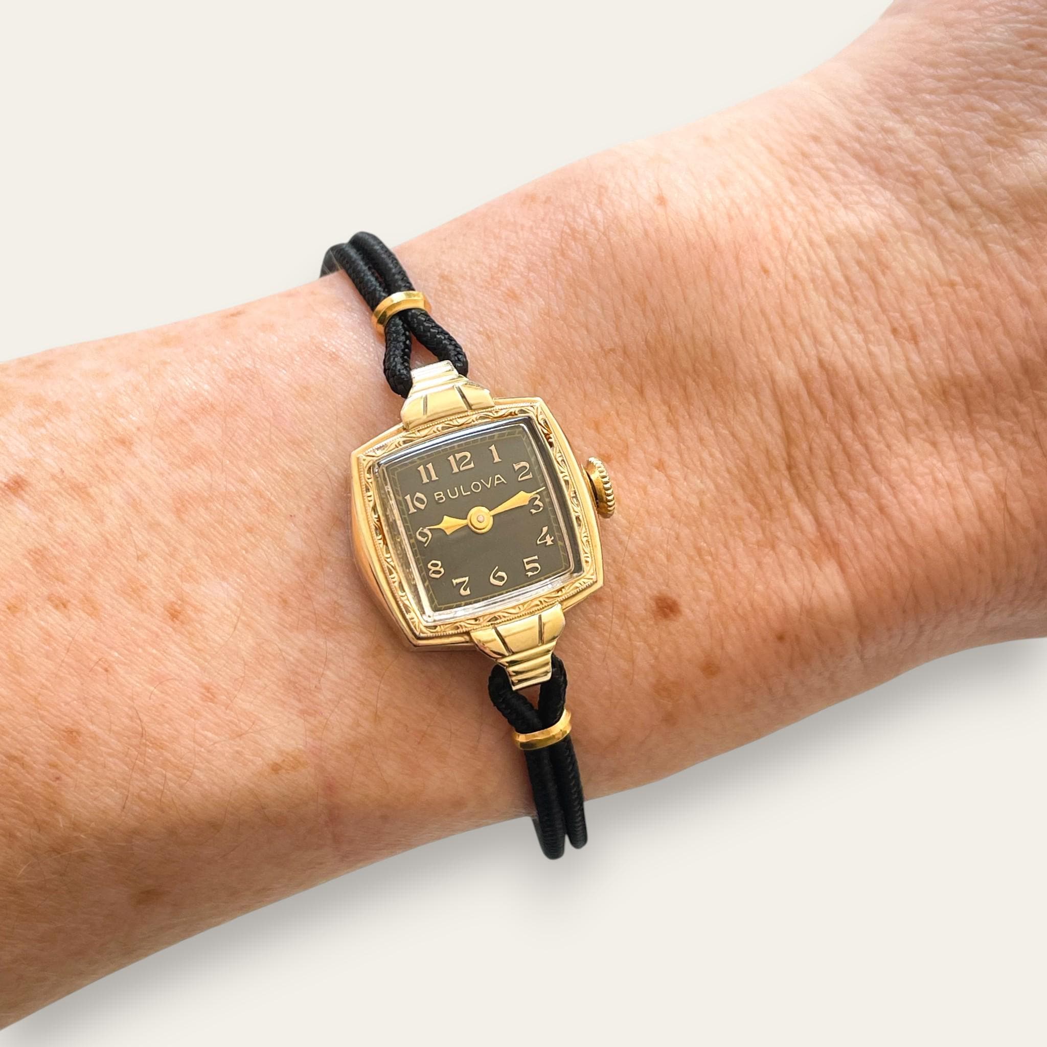 Vintage Bulova Co-Ed 1940 Gold-Filled Ladies Cocktail Watch