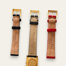 Load image into Gallery viewer, Vintage Christian Dior La Parisienne Gold-Plated Watch | Three Straps
