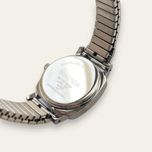 Load image into Gallery viewer, Sekonda Ladies Cushion Case Silver &amp; Black Dial 70s Vintage-Style Quartz Watch
