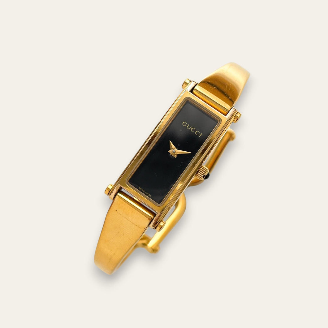 ライカ  GUCCI 腕時計 1500L As-Is] Gucci 1500L Watch Ladies 12mm Vintage Gold Black Not tested