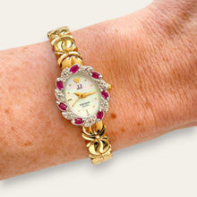 Load image into Gallery viewer, Vintage Jules Jürgensen Ladies Diamond and Ruby Cocktail Watch

