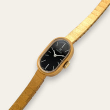 Load image into Gallery viewer, Vintage 1970s Revue Swiss Gold Mechanical Watch — Black Dial, Unworn
