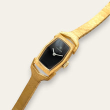 Load image into Gallery viewer, Vintage 1970s Vulcain Swiss Gold Mechanical Watch — Black Dial, NOS

