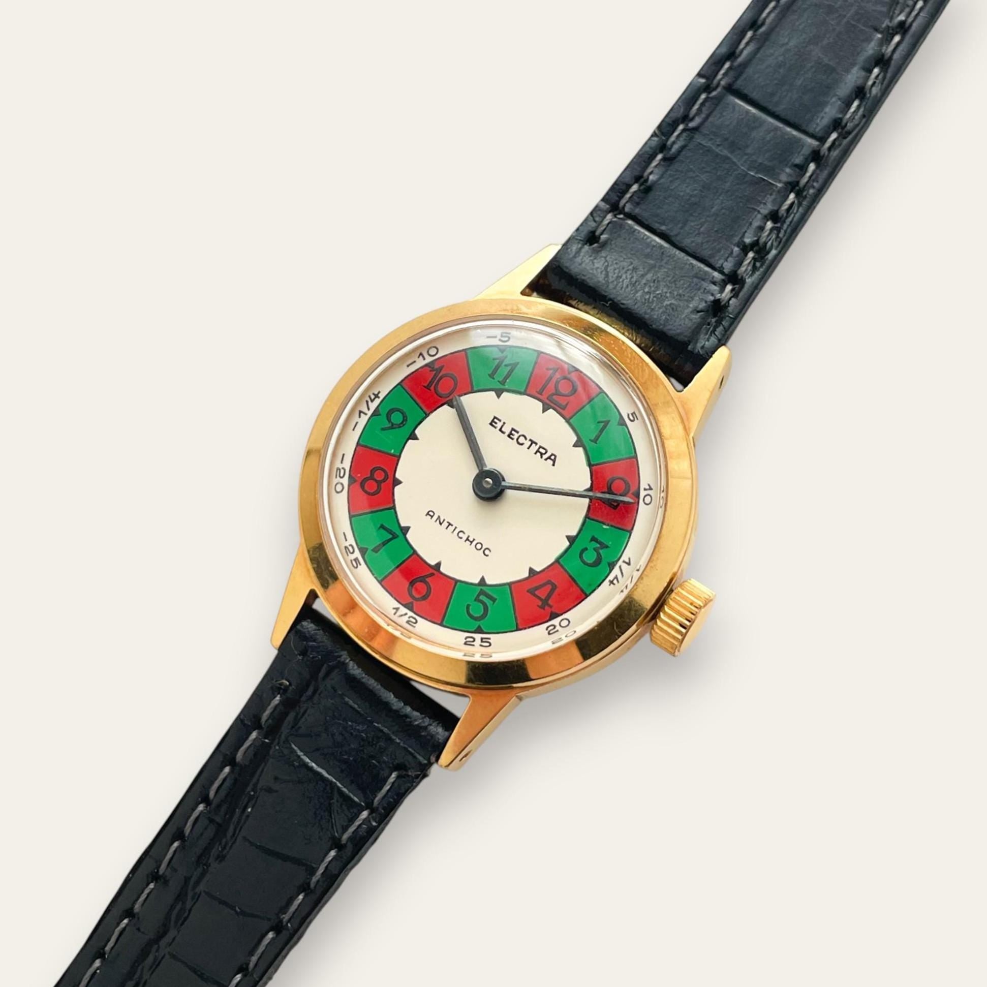Vintage Electra Roulette Dial Watch | 1970s Swiss Mechanical, NOS ...