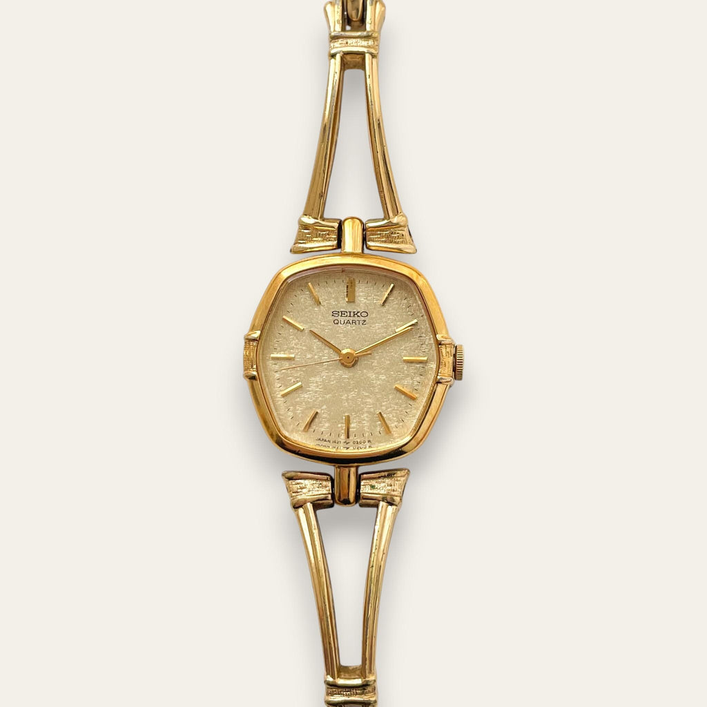 Vintage Seiko Gold Sculptural Dress Watch