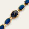 Vintage Lassale by Seiko Gold Blue Crystal Bracelet Watch, Quartz
