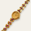 Rare Vintage Seiko Ruby Jewellery Watch | Gold Laurel Bracelet, Quartz