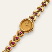 Load image into Gallery viewer, Rare Vintage Seiko Ruby Jewellery Watch | Gold Laurel Bracelet, Quartz
