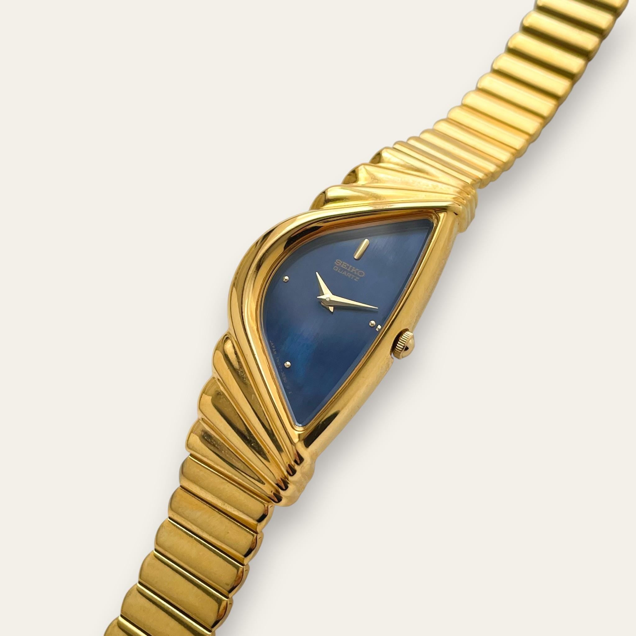 Vintage Seiko Rivoli Ladies Dress Watch, Blue MOP Dial 1N00-5E09 Quartz Vintage Seiko Rivoli Ladies Dress Watch, Blue MOP Dial 1N00-5E09 Quartz