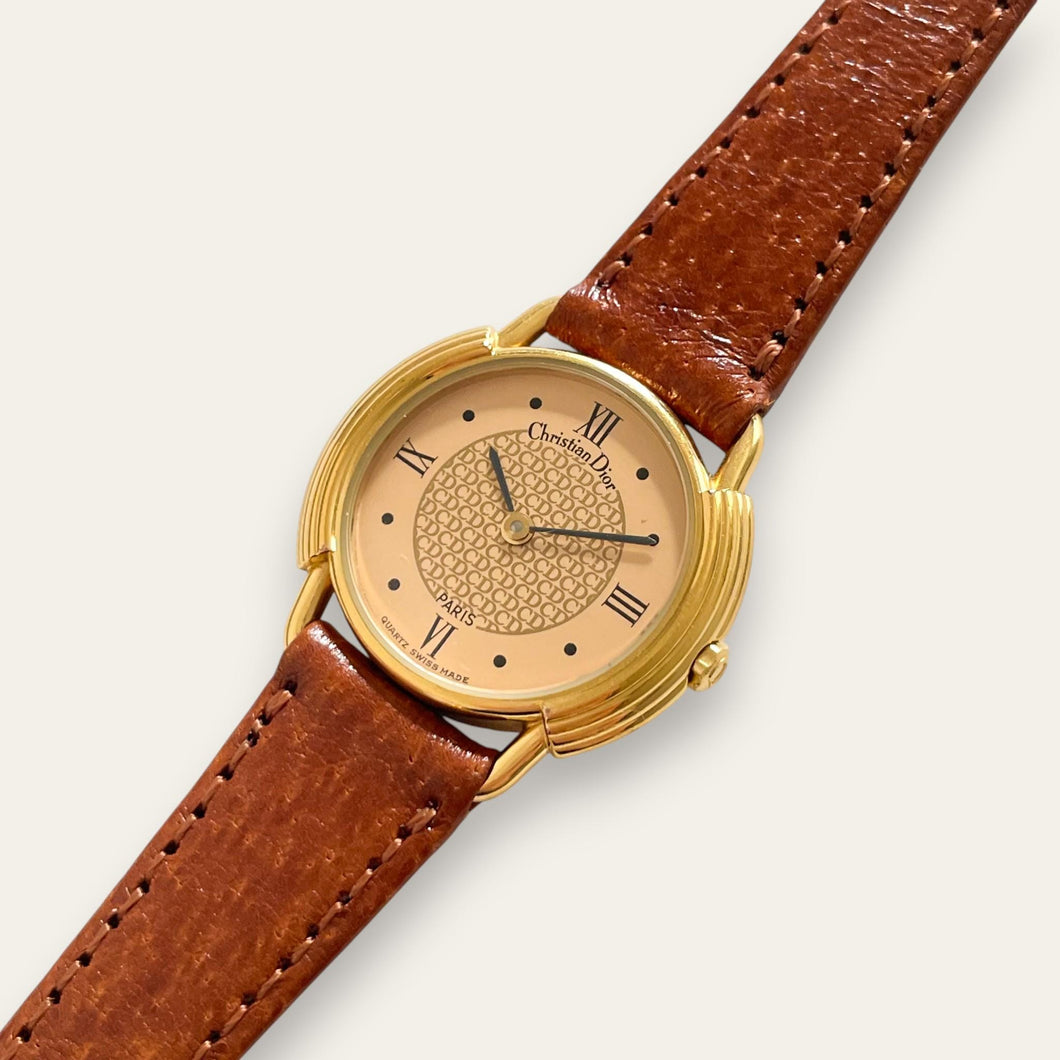 Christian Dior 58.121 Vintage Watch – CD Monogram Dial, Gold