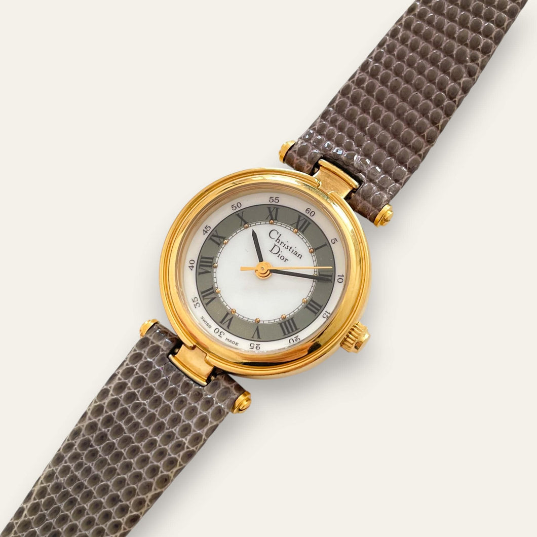 Christian Dior 3005 Vintage Watch – Original Strap, Gold-Plated