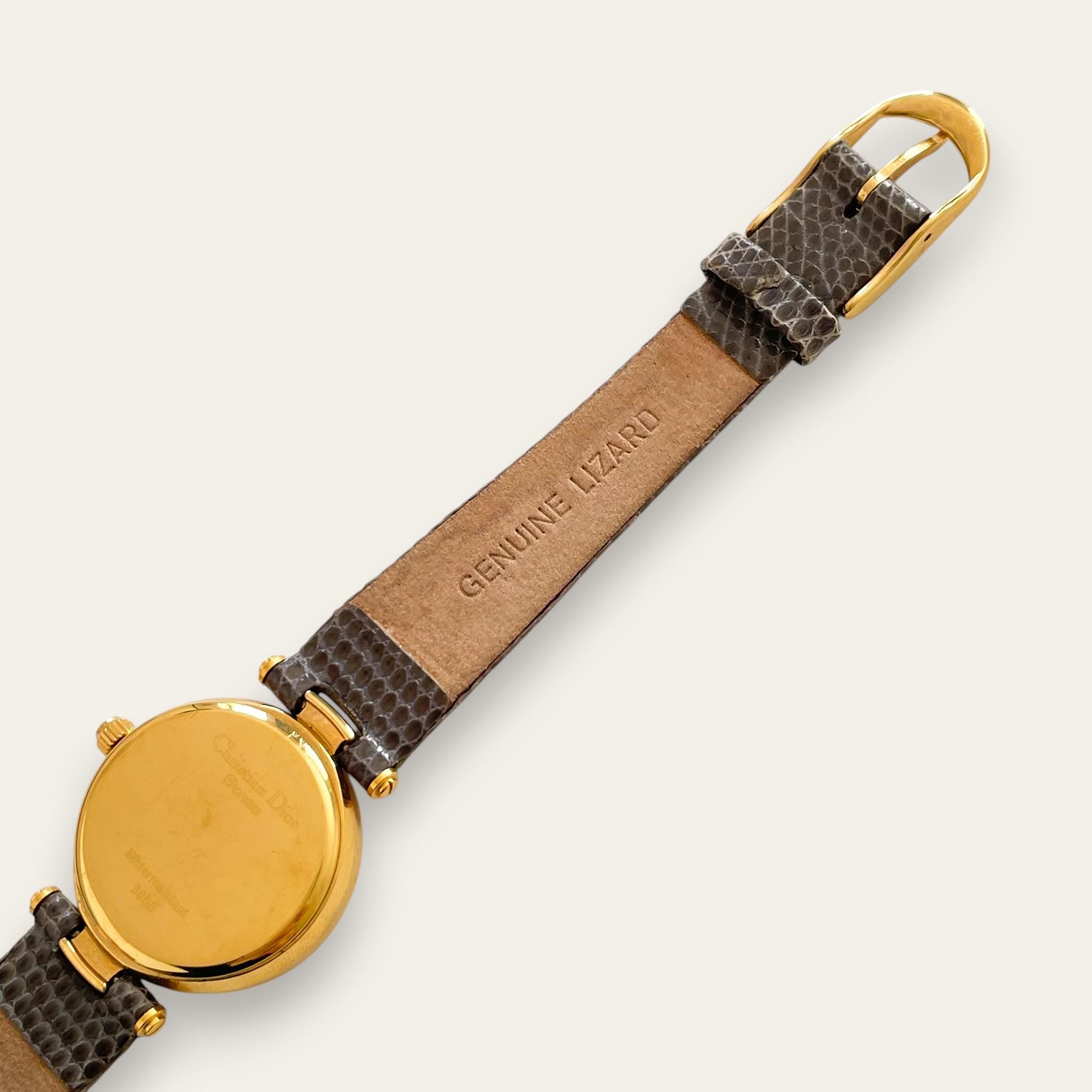 【不動】Christian Dior シェル文字盤　ゴールド/ブラウン Christian Dior 3005 Vintage Watch – Original Strap, Gold-Plated