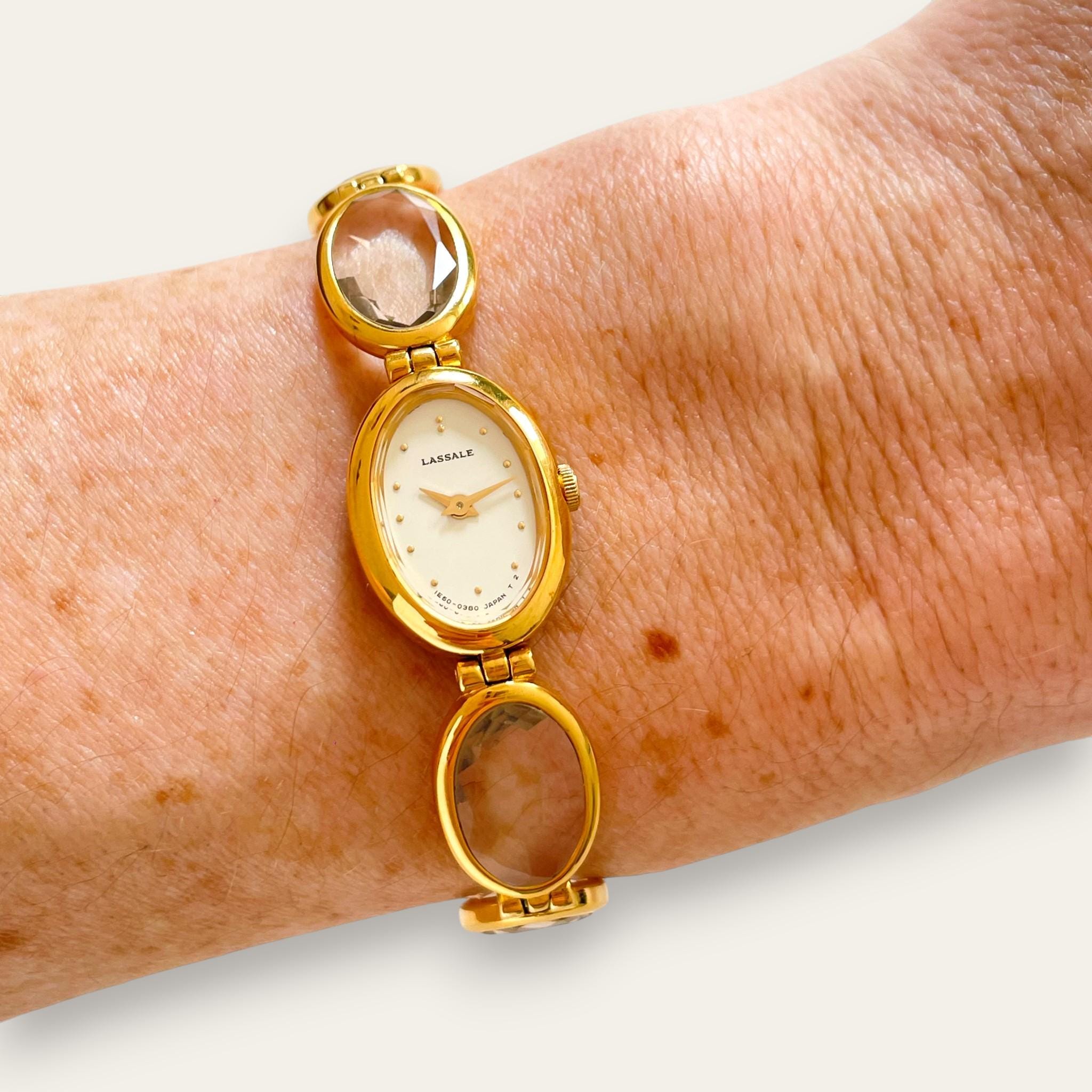 Vintage Lassale by Seiko Gold Crystal Bracelet Watch, Quartz