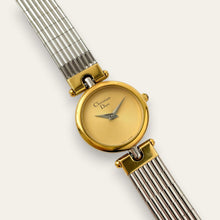 Load image into Gallery viewer, Vintage Christian Dior 3025 — 1990s Gold Dial Two-Tone Watch, Quartz
