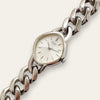 Vintage Seiko Chain Bracelet Watch for Women | Silver-Tone Curb Link, Quartz