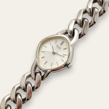 Load image into Gallery viewer, Vintage Seiko Chain Bracelet Watch for Women | Silver-Tone Curb Link, Quartz
