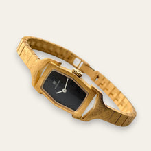 Load image into Gallery viewer, Vintage 1970s Vulcain Swiss Gold Mechanical Watch — Black Dial, NOS
