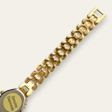 Load image into Gallery viewer, Vintage Jules Jurgensen Diamond Quartz Watch Gold Plated Oval Bracelet
