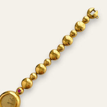 Load image into Gallery viewer, Vintage Seiko Ruby Gold Plated Jewellery Watch Bubble Bracelet, Quartz
