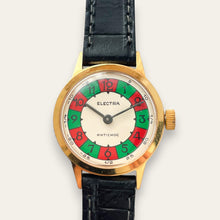 Load image into Gallery viewer, Vintage Electra Roulette Dial Watch | 1970s Swiss Mechanical, NOS
