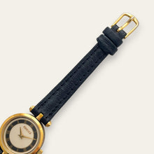 Load image into Gallery viewer, Vintage Gucci Stack Watch | Roman Numeral Dial Gold Black Enamel 2000L

