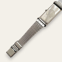 Load image into Gallery viewer, Vintage YSL Watch | Rectangular Black Dial Herringbone Mesh Bracelet, Quartz
