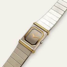 Load image into Gallery viewer, Rare YSL Reverso Watch | Vintage Two-Tone Reversible with Box 1990s
