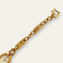 Load image into Gallery viewer, Rare 90s Gold-Plated Seiko Jewellery Quartz Watch - Tiny Dial - Rubies

