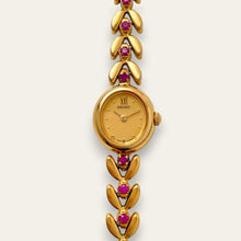 Load image into Gallery viewer, Rare Vintage Seiko Ruby Jewellery Watch | Gold Laurel Bracelet, Quartz
